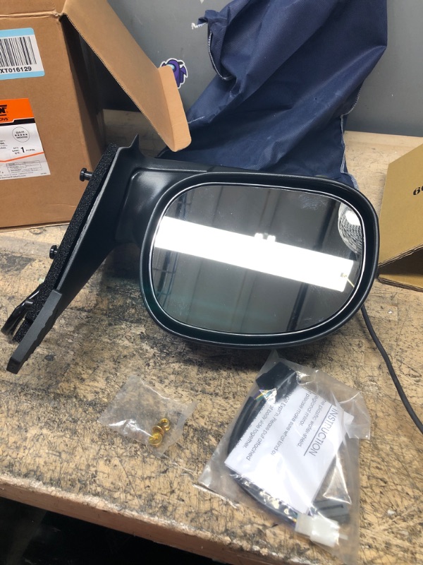 Photo 2 of Dorman 955-281 Driver Side Power Door Mirror - Folding Compatible with Select Ford Models, Black Driver Side (LH)