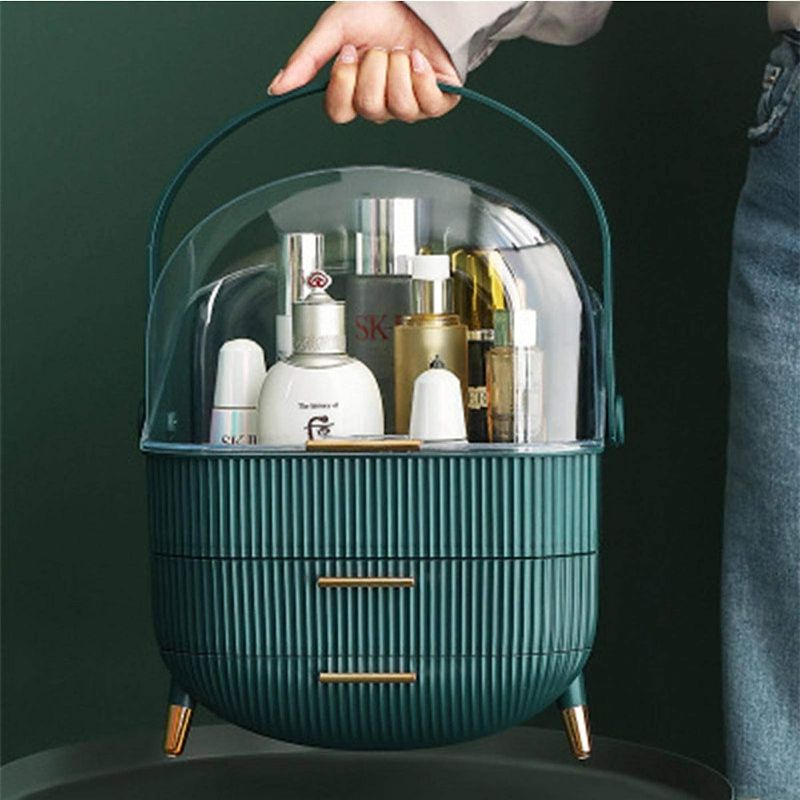 Photo 1 of NC Fashionable Large-Capacity Waterproof Cosmetic Storage Box, Dust-Proof Bathroom Desktop Cosmetic Storage Box, Skin Care Product Drawer Storage
