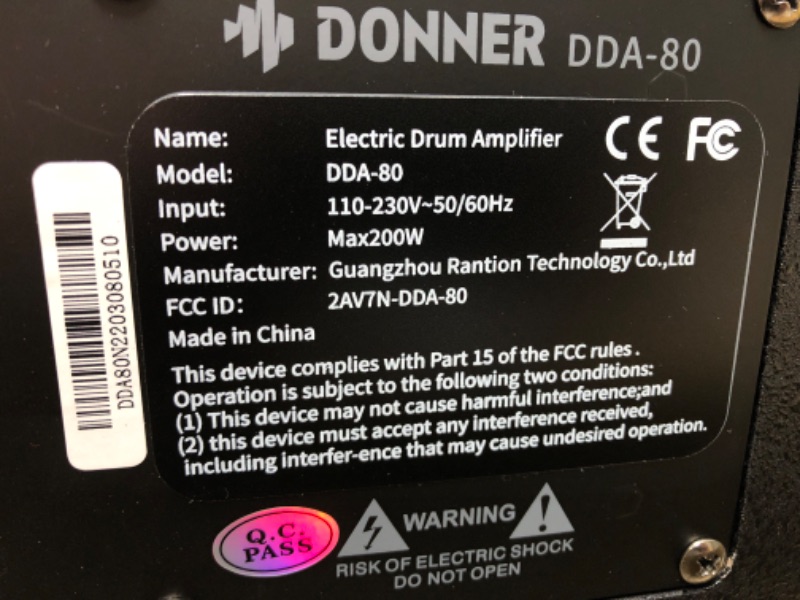 Photo 3 of Donner Electric Drum AMP 80-Watt Wireless DDA-80
((return item, tested, works))
