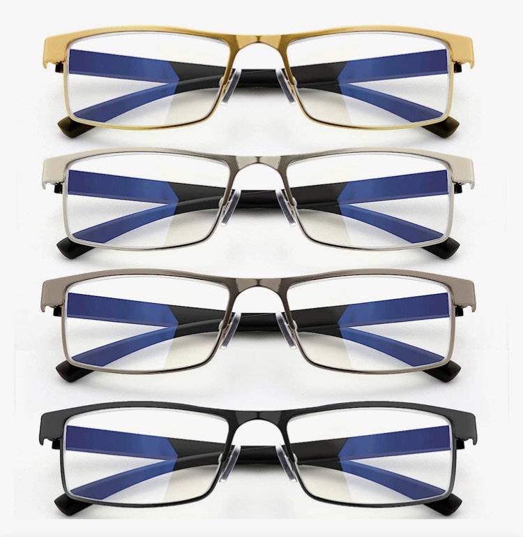 Photo 1 of UTQUEEN Blue Light Reading Glasses 4Pack Fashion Metal Comfort Spring Hinges Anti Eye Fatigue Men and Women Readers

