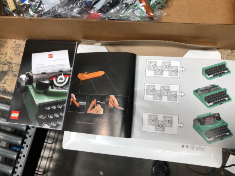 Photo 6 of **BAGS 1-11, 2 BOOKS, AND ONE STICKER INCLUDED*
LEGO Ideas Typewriter 21327 Building Set for Adults (2079 Pieces) Frustration-Free Packaging