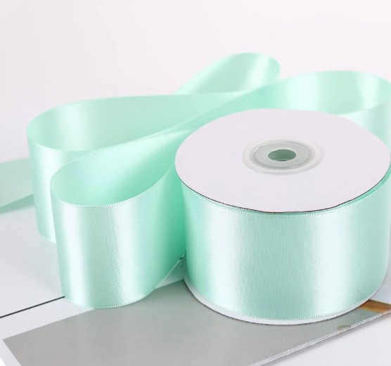 Photo 1 of 2 ROLLS Double Faced Satin Ribbon 2 Inch 25 Yard Pastel Green Ribbon Wide Fabric Ribbon Perfect for Gift Wrapping,Hair Bow Making,DIY Crafts,Wedding Decor,Christmas Wreath (2'' (5cm)-25yards, Pastel Green