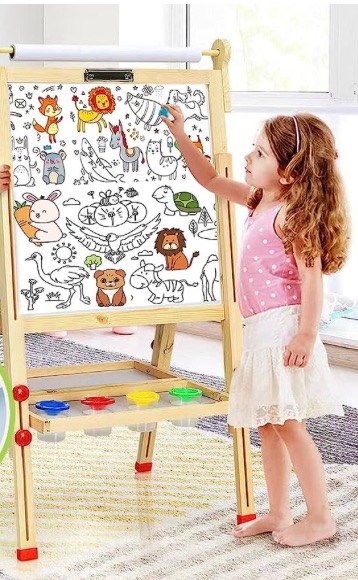 Photo 1 of 2 Childrens Drawing Roll Paper for Kids,Coloring Paper Roll DIY Painting Color Filling Paper,Children's Drawing Roll Sticky Drawing Art Paper Crafts, Ideal Gift for Kids Birthday Party (Animal World