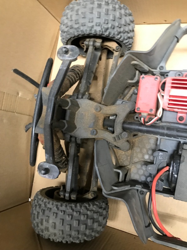 Photo 7 of **FOR PARTS ONLY**  ARRMA 1/10 SENTON 4X4 V3 MEGA 550 Brushed Short Course RC Truck RTR (Transmitter, Receiver, NiMH Battery and Charger NOT Included), Red, ARA4203V3T1