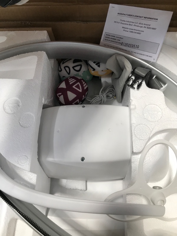 Photo 2 of 4moms MamaRoo Multi-Motion Baby Swing, Bluetooth Enabled with 5 Unique Motions, Grey
