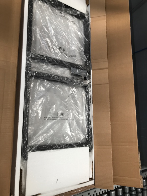 Photo 1 of EXCEFUR Shoe Bench, Industrial Entryway Bench with Storage, Rustic Wood and Metal Shoe Rack Bench Seat, Grey