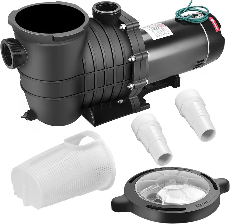 Photo 6 of 2.0 HP Dual Voltage In/Above Ground Swimming Pool Pump with Strainer Basket
