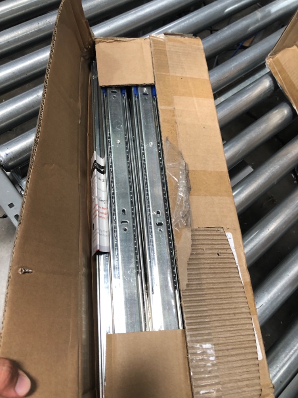 Photo 2 of 10 Pairs of 22 Inch Hardware 3-Section Soft Close Full Extension Ball Bearing Side Mount Drawer Slides,100 LB Capacity Drawer Slide 22 Inch-10 pairs