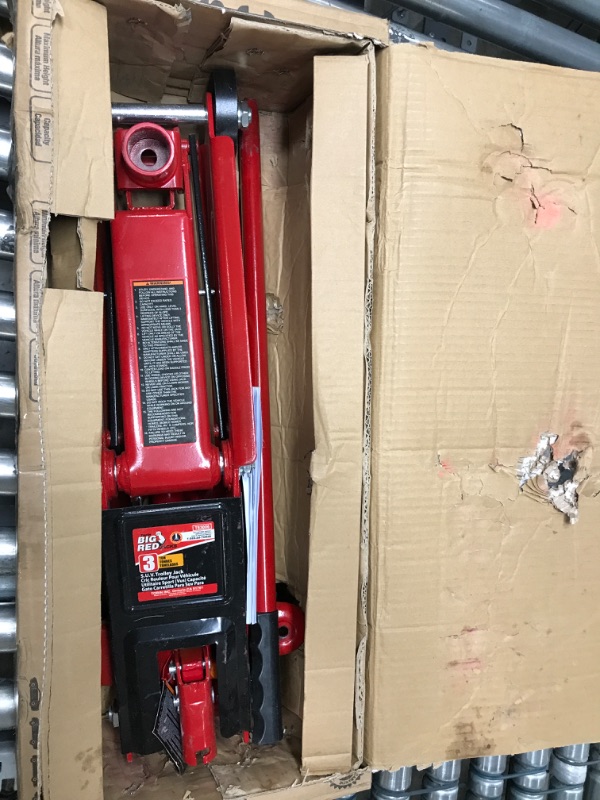 Photo 2 of **SEE NOTES**
 Big Red 3 Ton Hydraulic Trolley Service/Floor Jack with Extra Saddle, Fits SUVs and Trucks, Red, W8306
