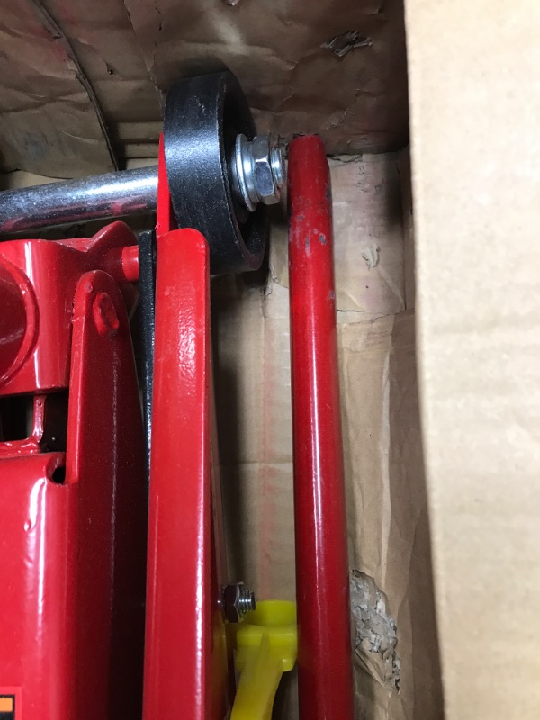 Photo 3 of **SEE NOTES**
 Big Red 3 Ton Hydraulic Trolley Service/Floor Jack with Extra Saddle, Fits SUVs and Trucks, Red, W8306
