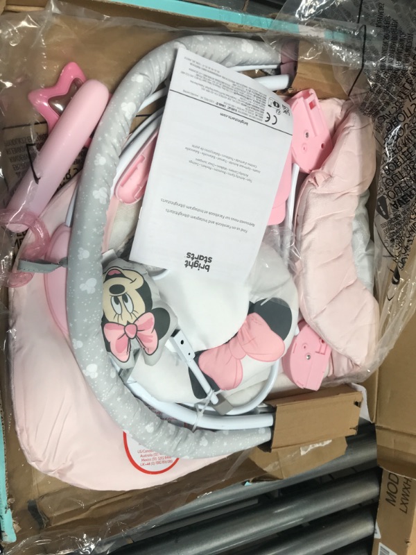 Photo 2 of Bright Starts Minnie Mouse Rosy Skies Cradling Baby Bouncer - Pink