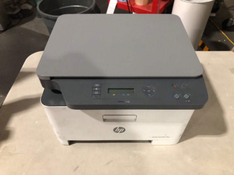 Photo 8 of HP Color LaserJet Pro M283fdw Wireless All-in-One Laser Printer, Remote Mobile Print, Scan & Copy, Duplex Printing, Works with Alexa (7KW75A), White
