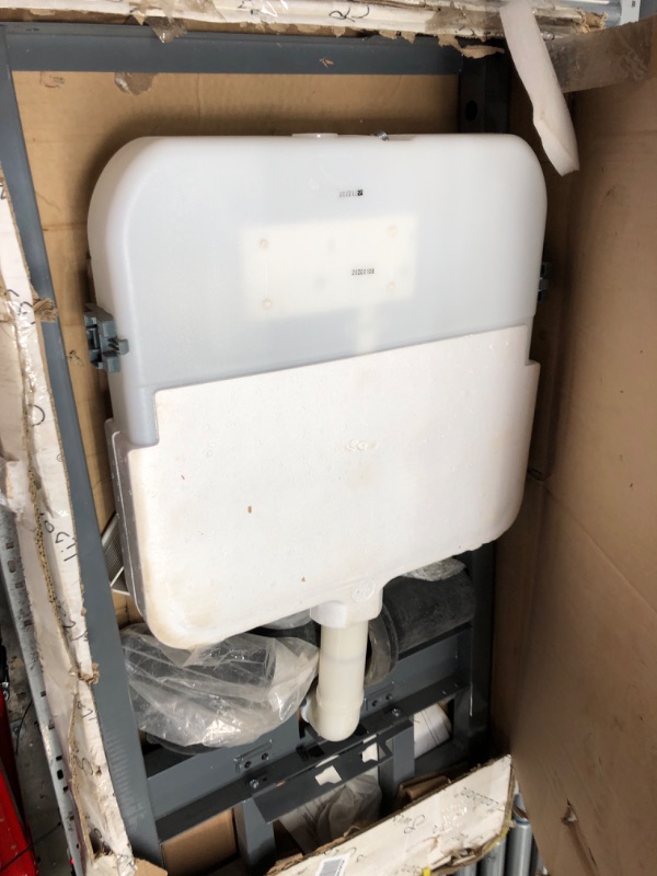 Photo 2 of Swiss Madison Well Made Forever SM-WC424 Toilet Tank Carrier, For 2 x 4 Residential Studs, White & Ivy SM-WT450 Wall Hung Toilet, Glossy White For 2 x 4 Residential Studs For Wall Hung Toilets Toilet Tank Carrier + Wall Hung Toilet