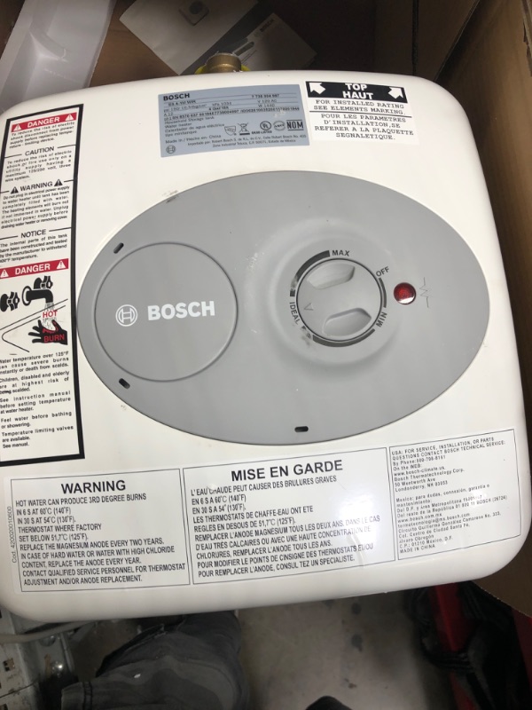 Photo 3 of Bosch Electric Mini-Tank Water Heater Tronic 3000 T 4-Gallon (ES4) - Eliminate Time for Hot Water - Shelf, Wall or Floor Mounted
