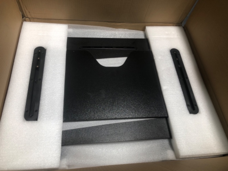 Photo 1 of BONTEC 25.6 Inch Pneumatic Mobile Standing Desk with Keyboard Tray, Computer Workstation Laptop Sit or Stand Desk on Wheels, Height Adjustable Rolling Stand Up Table Cart for Room, Bedroom, Office