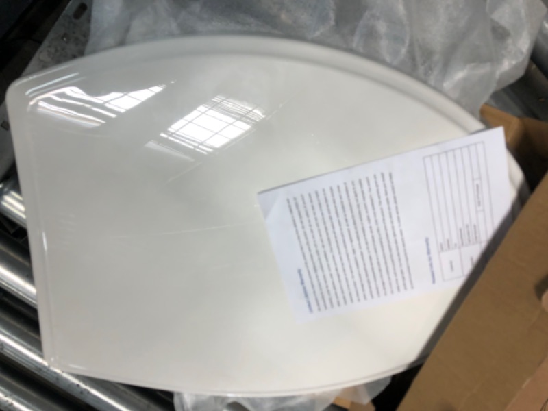 Photo 2 of **MISSING HARDWARE**
Hibbent Premium Elongated Toilet Seat with Cover(Oval) Quiet Close White Color 18.5'' Elongated