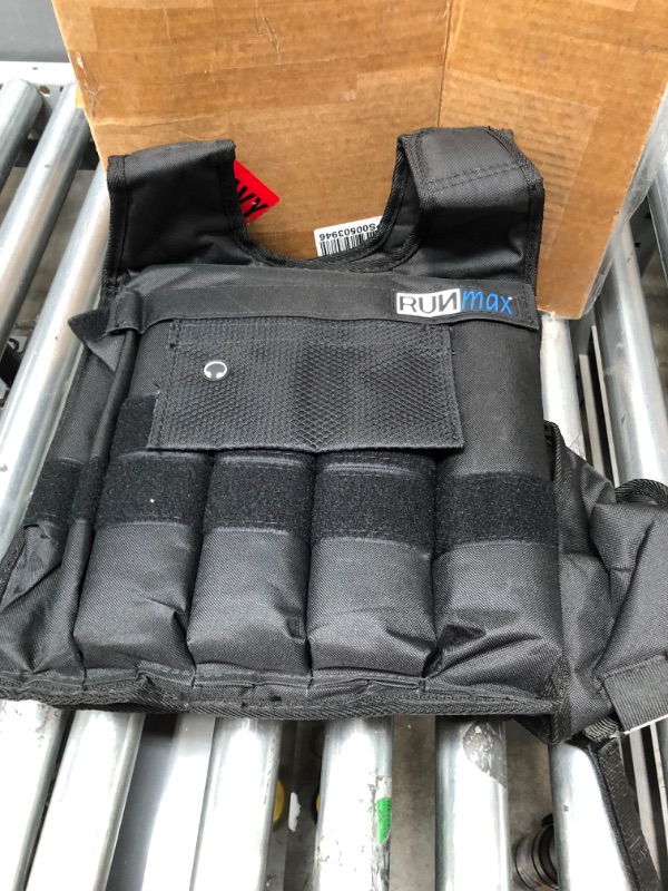 Photo 3 of *** USED IN GOOD CONDITION *** RUNMax 12lbs-140lbs Adjustable Weighted Vest with Shoulder Pads option. Workout vest for men and women With Shoulder Pads 60lbs