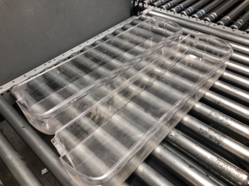 Photo 1 of *DAMAGED* CLEAR PLASTIC FRIDGE TRAYS LARGE** 28IN