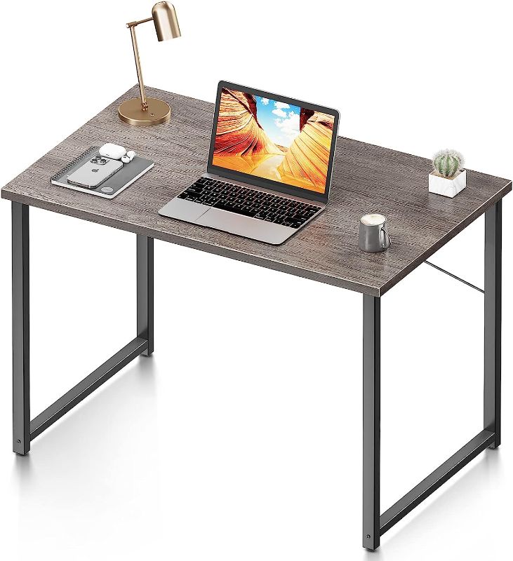 Photo 1 of Coleshome 32 Inch Computer Desk, Modern Simple Style Desk for Home Office, Study Student Writing Desk, Grey Oak
