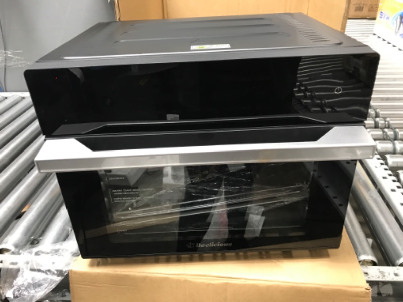 Photo 2 of **USED**
Beelicious 32QT Extra Large Air Fryer, 19-In-1 Air Fryer Toaster Oven Combo with Rotisserie and Dehydrator, Digital Convection Oven Countertop Airfryer Fit 13" Pizza, 6 Accessories, 1800w, Black