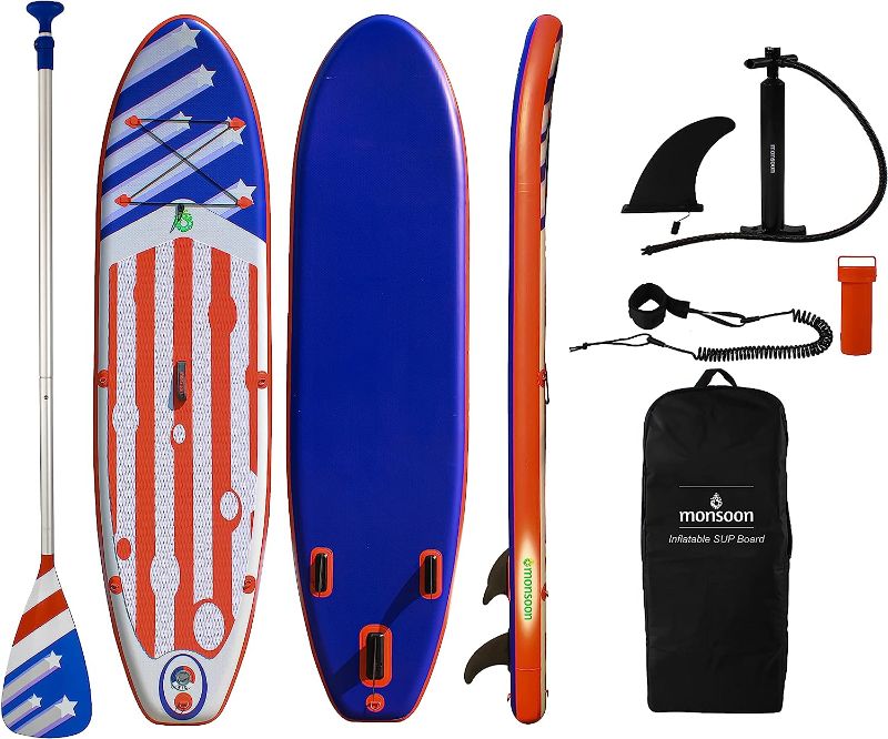 Photo 1 of [monsoon] Inflatable Stand Up Paddle Board SUP Paddleboard with Accessories and Carry Bag Bundle
