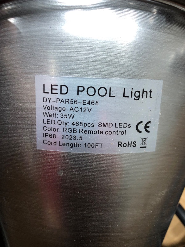 Photo 4 of 12V LED Pool Light 100FT, 10 Inch Color Changing Pool Light Bulb for Inground Pool, Underwater Swimming Pool Spa Light Replacement Compatible with pentair Pool Fixtures
