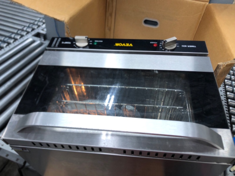 Photo 4 of **MISSING WIRE RACK
VEVOR Commercial Convection Oven, 66L/60Qt, Half-Size Conventional Oven Countertop, 1800W 4-Tier Toaster w/Front Glass Door, Electric Baking Oven w/Trays Wire Racks Clip Gloves, 120V
