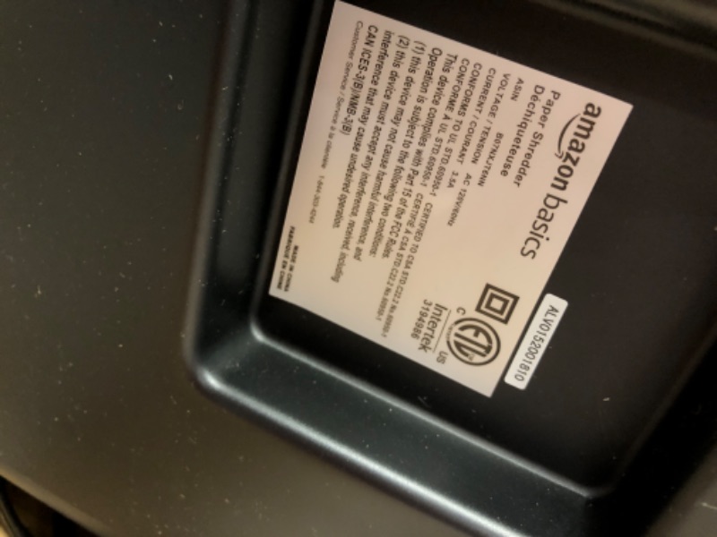 Photo 3 of Amazon Basics 150-Sheet Autofeed Micro-Cut Paper Shredder 150 Sheet Shredder