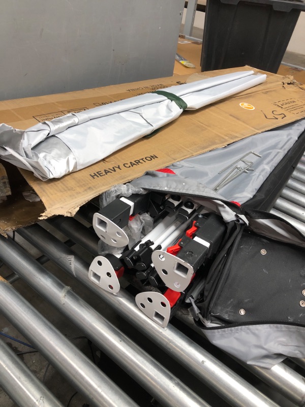 Photo 1 of MASTERCANOPY Durable Ez Pop-up Canopy Tent with 1 Sidewall (10'x10',White) 10x10 ft White