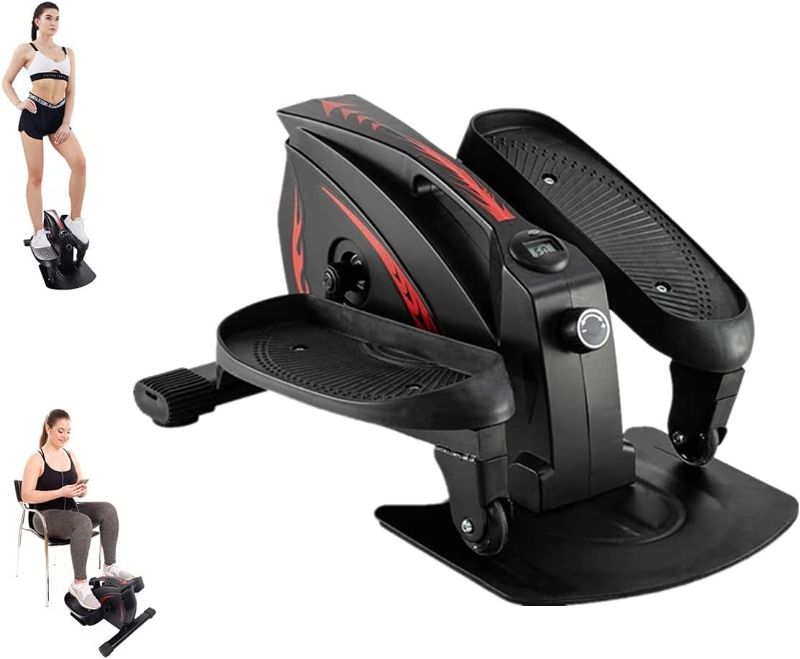 Photo 1 of Under Desk Elliptical Machine, Mini Elliptical Machine, Elliptical Pedal Exerciser, Under Desk Pedal Exerciser, Compact Elliptical Machine Trainer with Non-Slip Pedal for Home Office Workout, Black