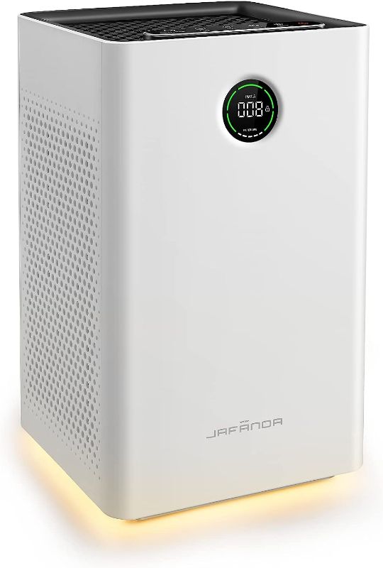 Photo 1 of Jafända Air Purifiers for Allergies Home Large Room 1190ft² H13 True HEPA Filter, Dimmable Night Light and Activated Carbon Remove 99.97% Dust Smoke Odor Pollen Pets Hair Dander,Quiet Sleep Mode 23dB
