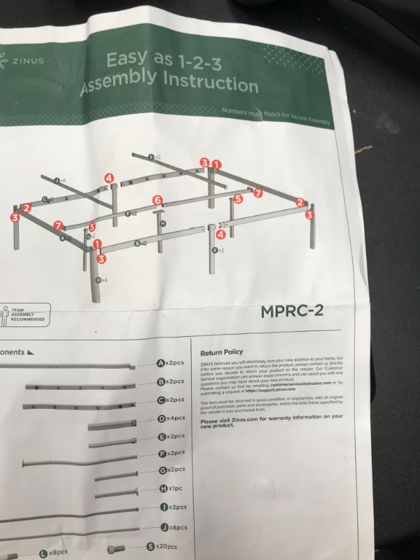 Photo 2 of 45MinST 3600lbs Heavy Duty Bed Frame,14 Inch Sturdy Steel Slat Mattress Foundation, Metal Reinforced Platform Box Spring Replacement, Easy Assembly with Quick Lock, Queen