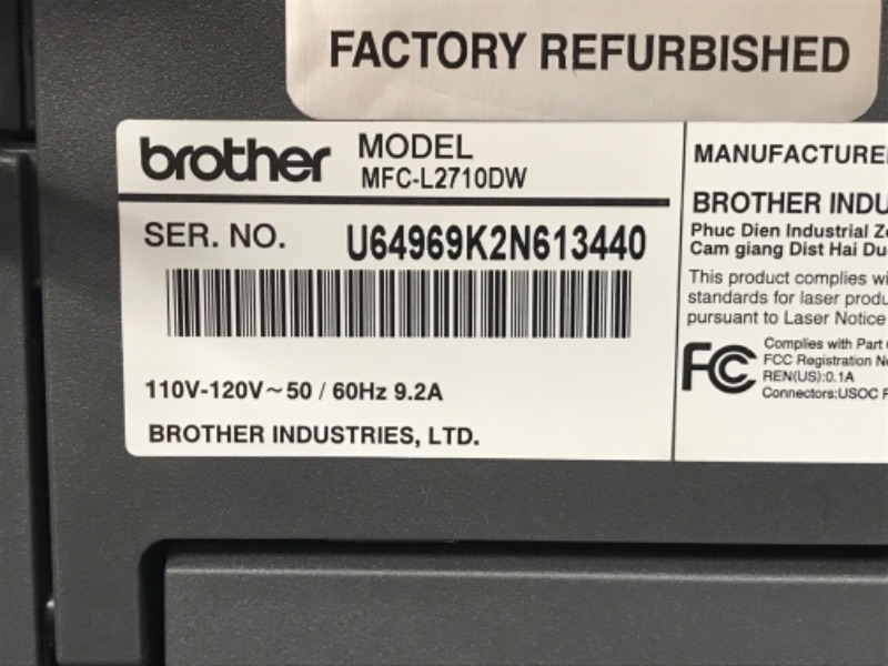 Photo 3 of Brother Printer RMFCL2710DW Monochrome Printer (Renewed Premium) Renewed Model: RMFCL2710DW