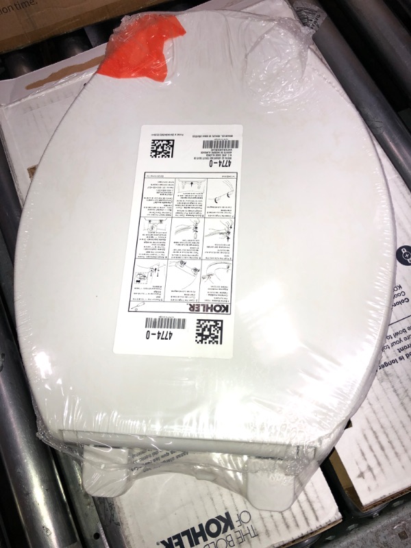 Photo 3 of (BRAND NEW) 4774-0 Brevia Q2 Advantage Toilet Seat White, Kohler Brevia Q2 Elongated Closed-Front Toilet Seat with Quick-Release and Quick-Attach Hinges