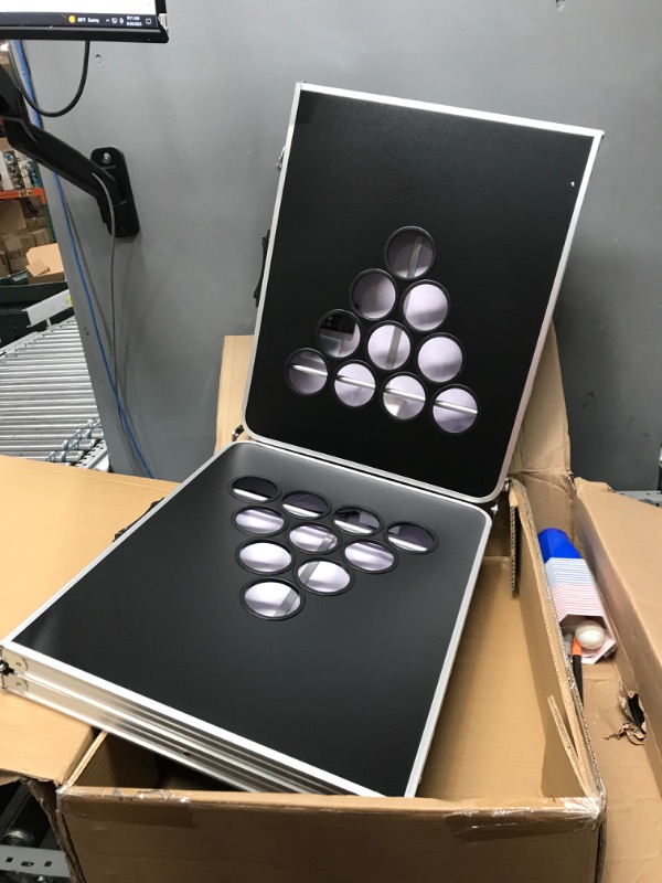 Photo 2 of *MINOR DAMAGE** 8-Foot Beer Pong Table w/Optional Cup Holes & LED Color-Changing Glow Lights - 11 Table Designs Available
