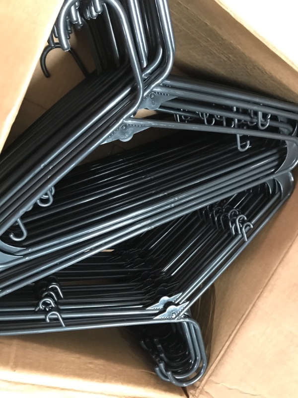 Photo 1 of 100 PK SHIRT HANGERS BLACK 