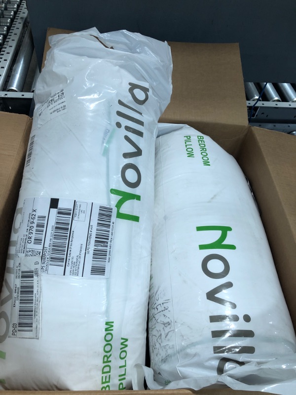 Photo 2 of 2 pk -Novilla Shredded Memory Foam Pillows for Sleeping?Cooling Bed Pillow for Side Back Stomach Sleepers?with Removable Cover?Supportive?Standard Pillow,