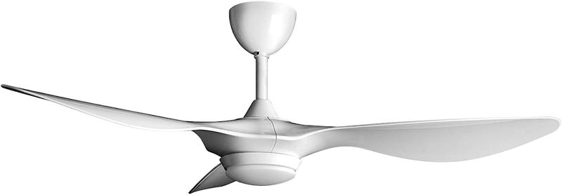 Photo 1 of reiga 52-in Bright White Large Ceiling Fan with Dimmable LED Light Kit Remote Control Modern 3 Blades Reversible Quiet DC ETL Motor, 6-speed, Timer, for Bedroom Living Room and Patio
