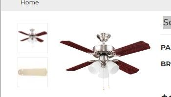 Photo 1 of Seasons® 42 In. 4-Blade Ceiling Fan W/ 3-Lights (Brown)
***(***missing hardware, unknown if complete****
