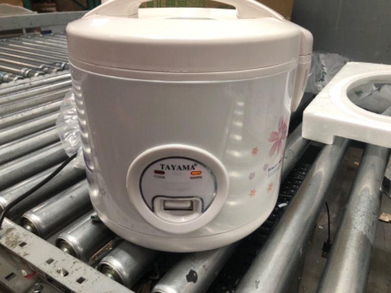 Photo 3 of 20-Cup White Rice Cooker with Steamer and Non-Stick Inner Pot