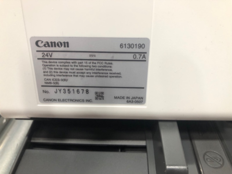 Photo 3 of Canon imageFORMULA R40 Office Document Scanner For PC and Mac, Color Duplex Scanning, Easy Setup For Office Or Home Use, Includes Scanning Software
****UNABLE T TEST******
