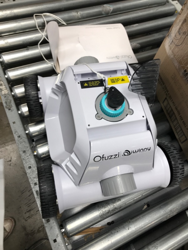 Photo 2 of (MISSING CHARGER, USED) Ofuzzi Cyber 1000 Cordless Robotic Pool Cleaner, Max.95 Mins Runtime, 2.5H Fast Charge, Auto-Dock Pool Vacuum (White)