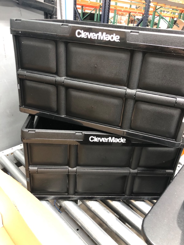 Photo 4 of ***LIDS ARE NOT INCLUDED**

CleverMade 62L Collapsible Storage Bins with Lids - Folding Plastic Stackable Utility Crates, Solid Wall 3 Pack, Charcoal & Duck Brand Bubble Wrap Roll, 12 x 175', Perforated Every 12 (286891)