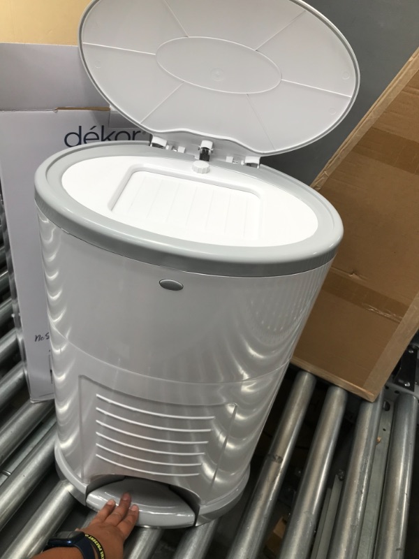 Photo 5 of Dekor Plus Hands Free Diaper Pail - White