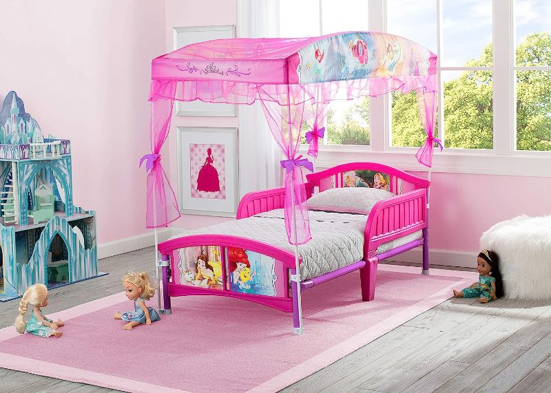 Photo 1 of Delta Children Canopy Toddler Bed, Disney Princess
