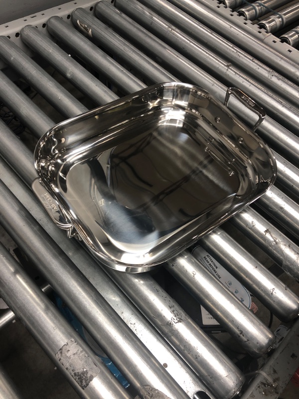Photo 2 of "MISSING TOP" All-Clad E9019964 Stainless Steel Lasagna Pan Cookware, 15-Inches, Silver 15 inches