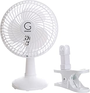 Photo 1 of 2 Pack Genesis 6-Inch Clip Convertible Table-Top & Clip Fan Two Quiet Speeds