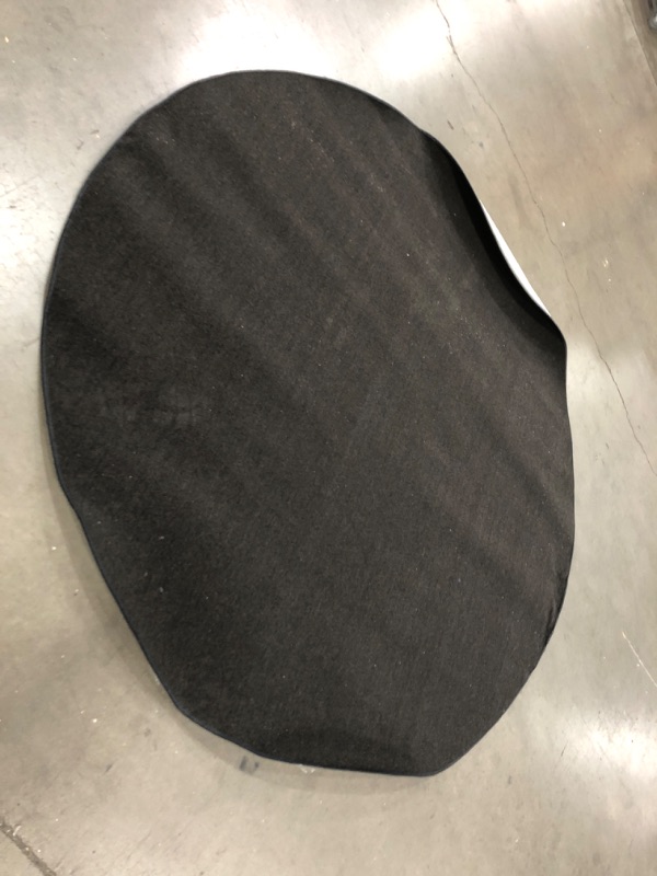 Photo 2 of 6'10" Black Round Rug