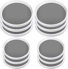 Photo 1 of 12 Pack Lazy Susan Turntable Organizer Cabinet For Cabinet 12 Inch Non Slip Lazy Susan Organizer 10 Inch Spice Rack Rotating Organizer Lazy Susan Turntable For Kitchen Countertop Cabinet Pantry
