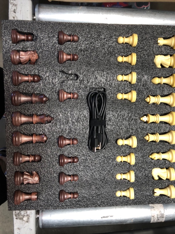 Photo 3 of LIKE NEW**Chessnut Air Electronic Chess Set, A magnificently Handcrafted Wooden Chess Board with Extra Queens,LEDs, AI Adaptive Electronic Chess Set Game and App with Computer Chess Board